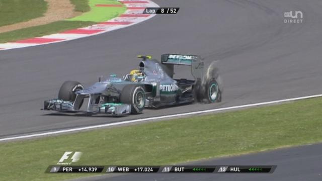 F1 GP de Grande-Bretagne: crevaison pour Hamilton au 8e tour