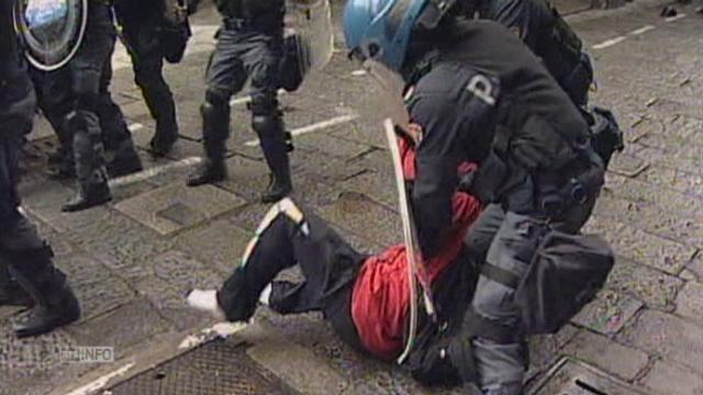 Affrontements entre policiers et manifestants à Bologne