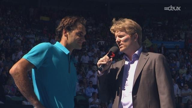 1er tour messieurs. Benoît Paire (FRA) – Roger Federer (SUI/2). Federer donne une interview remarquée à la fin de la partie