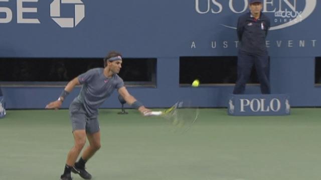 Finale. Novak Djokovic (SRB/1) - Rafael Nadal (ESP/2). 2-6 6-3 2-0. Une très belle amortie de l'Espagnol