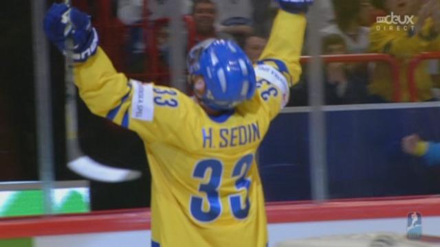 Finale, Suède - Suisse (2-1): la Suède pousse et la Suède marque le 2e but grâce à Sedin