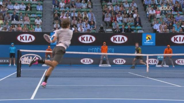 Demi-finale. Andy Murray (GBR) - Roger Federer (SUI). Après un énorme échange, une balle de break d'entrée pour l'Ecossais