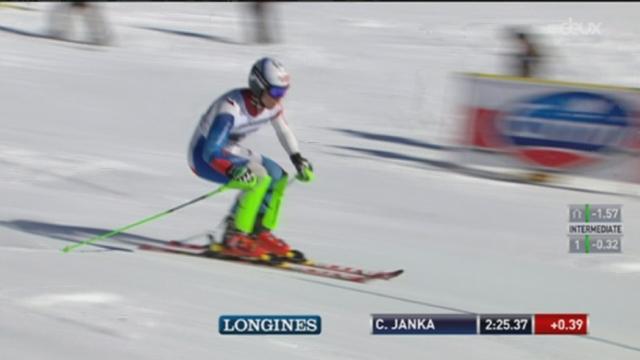 Ski alpin/Super combiné de Wengen: alors que la victoire est revenue au Français Alexis Pinturault, Carlo Janka décroche son premier podium de la saison