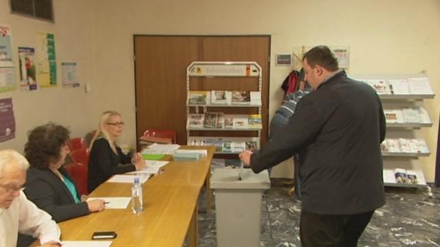 A l'ouverture d'un bureau de vote autrichien