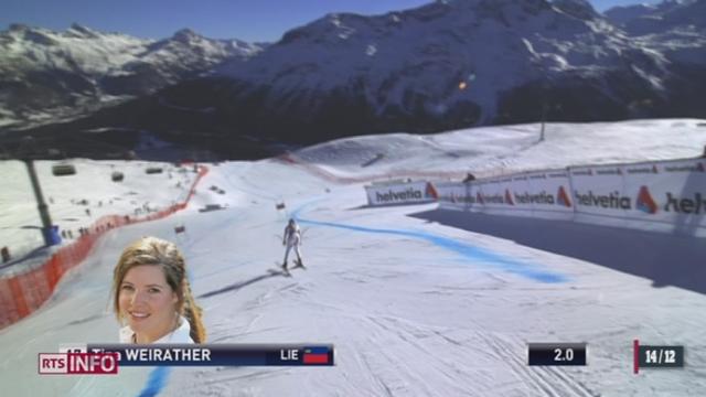 Ski alpin: Lara Gut termine 6ème d'une descente de St-Moritz (GR) remportée par la Liechtensteinoise Tina Weirather
