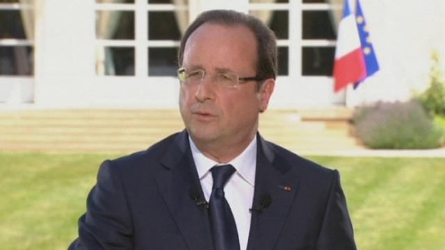 L'entretien de François Hollande après le défilé du 14 juillet