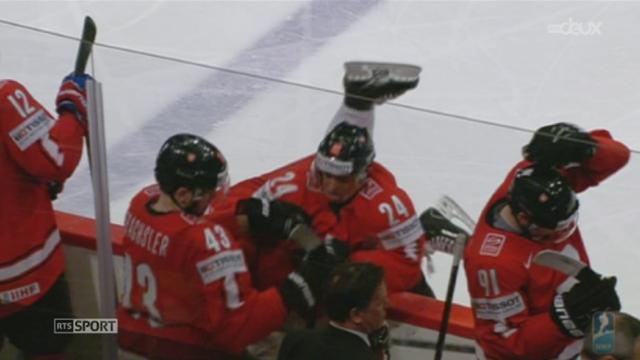 Hockey- Championnat du monde : l'équipe de Suisse se qualifie pour les 1-4 de finale après son succès face au Danemark (4-1)