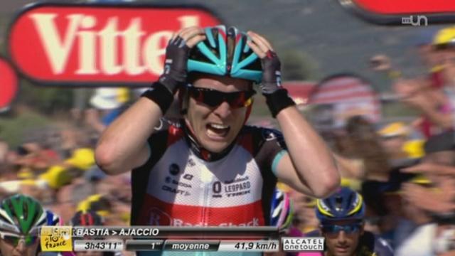 Cyclisme-Tour de France (2e étape): le Belge Jan Bakelants s'impose à Ajaccio et s’empare du maillot jaune