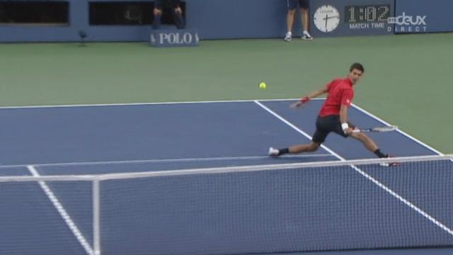 Finale. Novak Djokovic (SRB/1) - Rafael Nadal (ESP/2). 2-6 1-1. Un des plus beaux points du tournoi sans doute!
