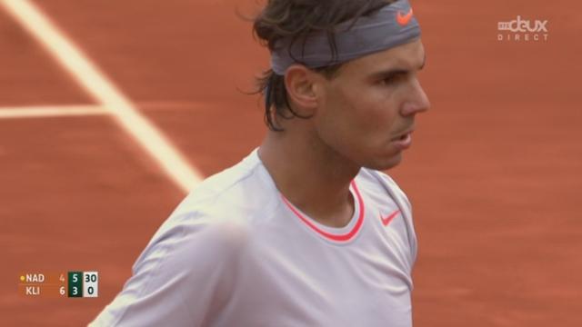 2e tour, Nadal - Klizan (4-6, 6-3): Nadal reprend ses marques apès un démarrage difficile