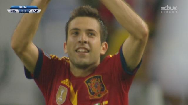 Gr. B. Nigeria - Espagne (0-3). 88e: Jordi Alba, parti seul en contre, marque son deuxième but de la soirée