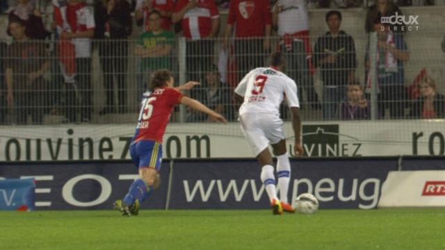 ½-Finales. FC Sion – FC Bâle.  34e minute: il manque quelques centimètres pour que Karim Yoda n’ouvre le score pour Sion