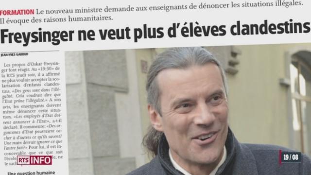 VS: c'est la première rentrée scolaire d'Oskar Freysinger en tant que responsable de l'instruction publique