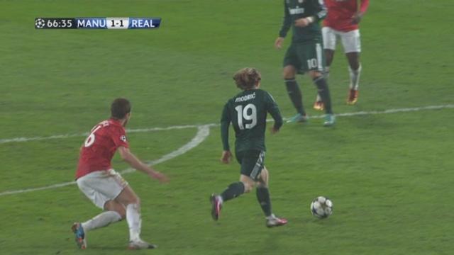 1/8 retour Man. United – Real Madrid. 66e minute: Modric égalise pour le Real (1-1)