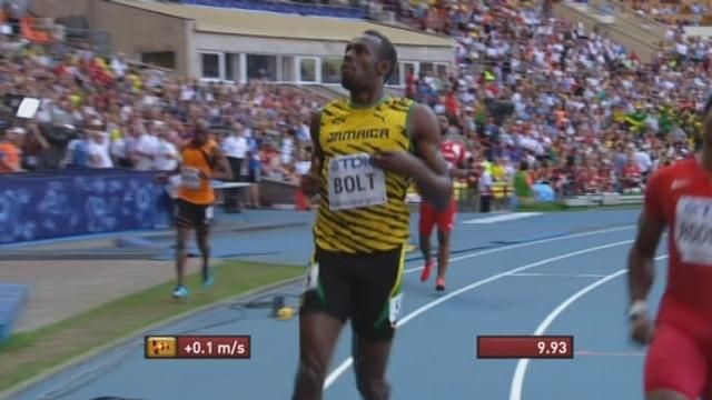 Moscou. 100m messieurs: la 3e demi-finale avec Usain Bolt (JAM)