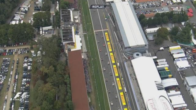 Monza. Le départ en détail avec l'accrochage