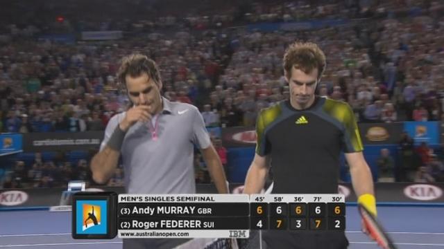 ½-finale Murray - Federer. 5e manche: 2 balles de amtch pour l'Ecossais qui s'impose 6-4 6-7 6-3 6-3
