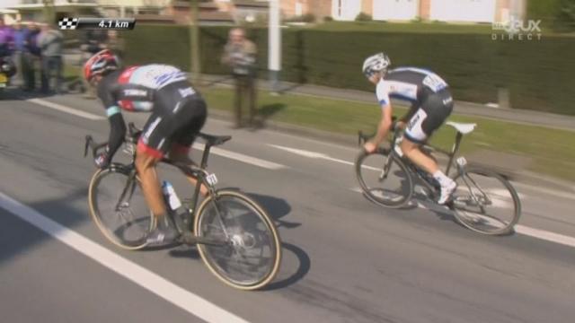 Paris-Roubaix: Première tentative sans succès de Fabian Cancellara pour faire céder le Belge Vanmarcke