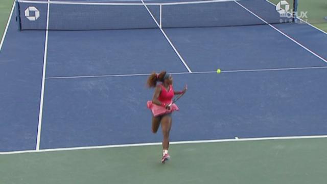 Finale dames. Serena Williams (USA/1) – Viktoria Azarenka (BLR/2). 1re manche (4-4). Un point très spectaculaire