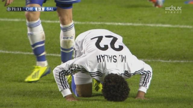 1re journée. Gr. E. Chelsea - FC Bâle (1-1). 71e minute: magnifique combinaison bâloise et Mohamed Salah égalise!