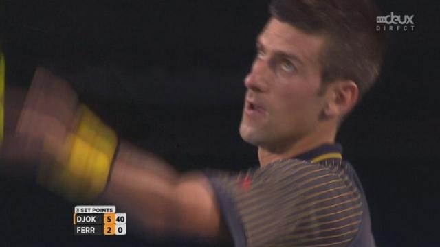 ½ finale Djokovic-Ferrer (6-2): premier set express pour le Serbe en moins de 30mn