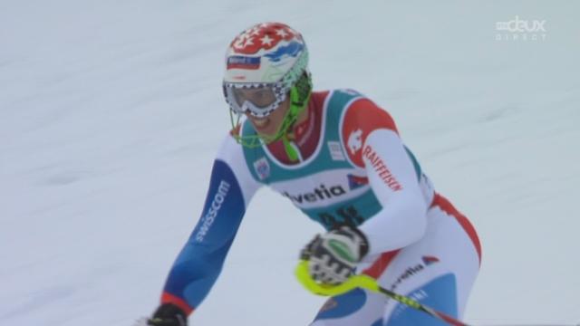 Slalom messieurs (2e manche). Ramon Zenhäusern (SUI/dossard 48), excellent 28e de la 1e manche
