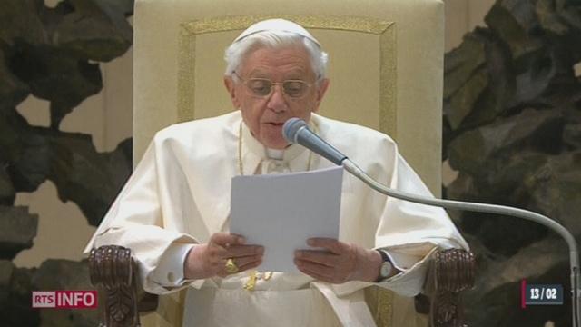 Italie : après l'annonce de sa démission, Benoît XVI a donné une audience publique