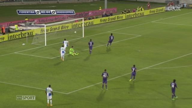 Barrages (retour). Fiorentina - Grasshopper (0-1). Surprise: GC ouvre le score par Ben Khalifa