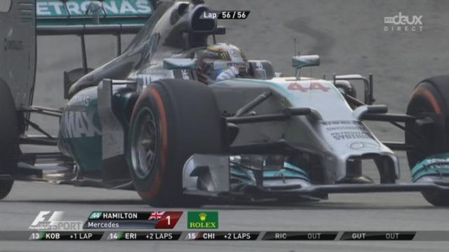 Victoire méritée de Lewis Hamilton avec sa Mercedes suivit de son coéquipier Nico Rosberg