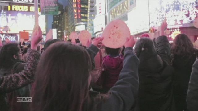 Flash mob à Time Square en soutien à la Syrie