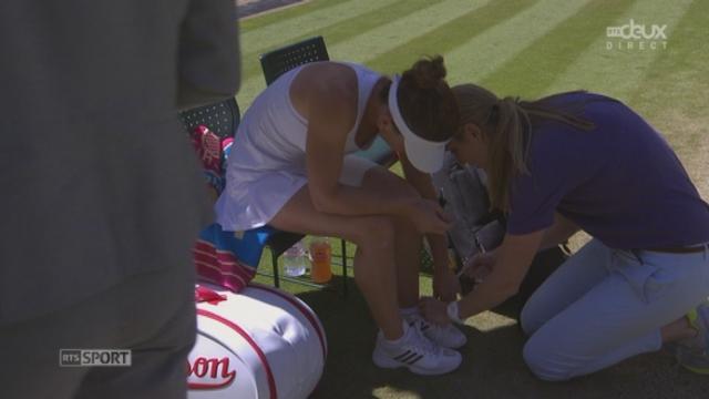 Tennis. Wimbledon. 2e demi-finale: Simona Halep (ROU-3) -  Eugénie Bouchard (CAN-13). La Roumaine se blesse