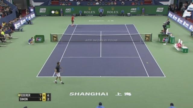 Tennis- Masters ShanghaI: Roger Federer gagne son 81ème titre ATP après sa victoire contre Gilles Simon (7-6, 7-6)