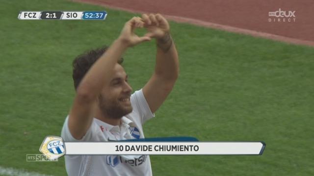 (8e j) FC Zurich - FC Sion (2-1). 52e minute: Davide Chiumiento inscrit aussi le 2e but zurichois