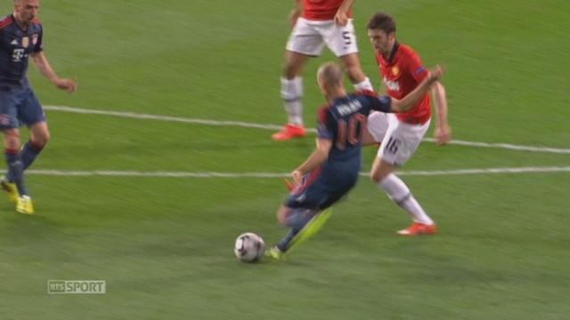 ¼, Manchester - Bayern (0-0): très beau tir enroulé d’Arjen Robben, bien arrêté par De Gea (30e)