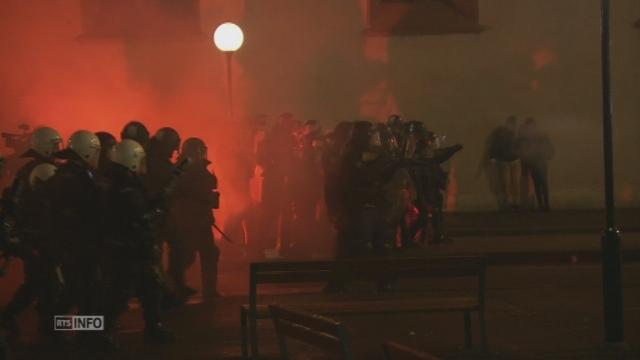 Police contre manifestants dans les rues de Bâle
