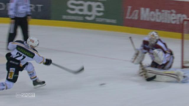 1-4, Genève-Servette HC Lugano (1-1): Petersson rate un pénalty dans la prolongation