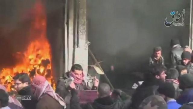 Images amateur des raids aériens présumés sur Al-Bab en Syrie