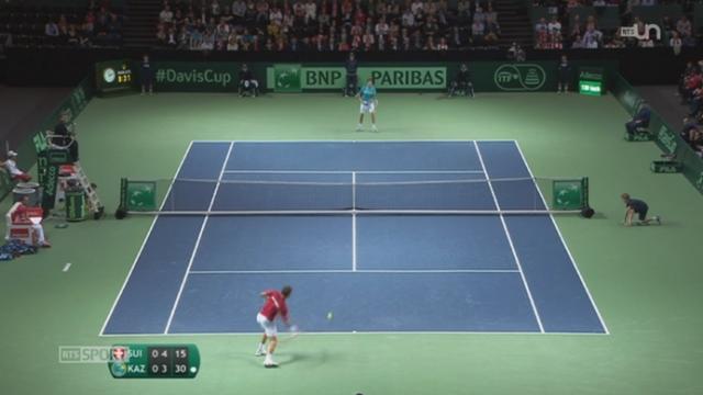 Tennis - Coupe Davis: Stanislas Wawrinka remet la Suisse et le Kazakhstan à égalité