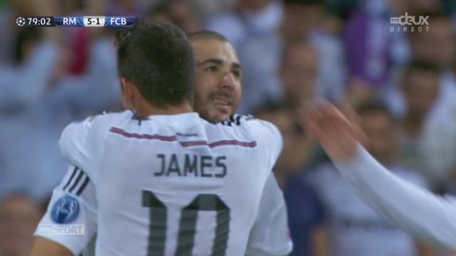 Groupe B, Real Madrid - FC Bâle (5-1): bonne combinaison entre Ronaldo et Benzema qui conclut par une grosse frappe imparable