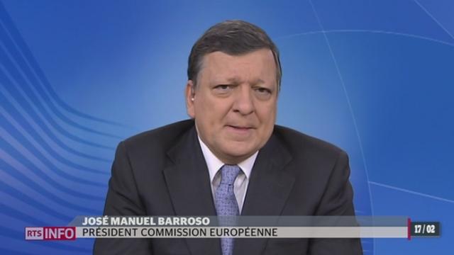 José Manuel Barroso, président de la Commission européenne, se prononce sur les conséquences des votations du 9 février (2-2)