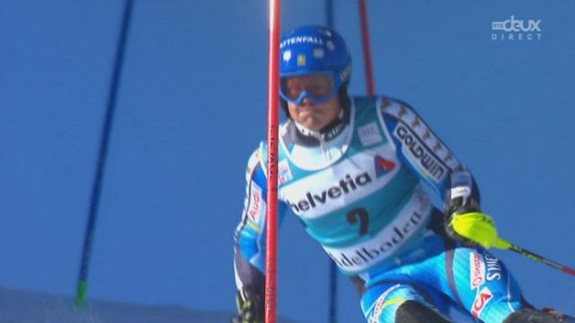 Slalom messieurs, le Suédois Mattias Hargin s'installe en tête