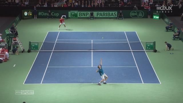 Federer - Golubev (7-6, 4-2): dans une seconde manche très serrée, Federer parvient à breaker Golubev