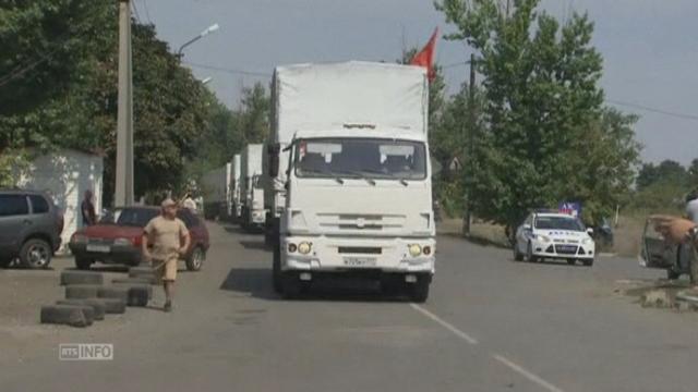 Une partie du convoi humanitaire russe repart