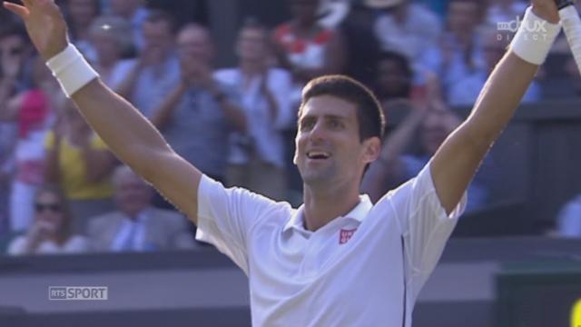 Finale messieurs. Novak Djokovic (SRB) - Roger Federer (SUI). 5e manche: 3 balles de match pour le Serbe à 5-4