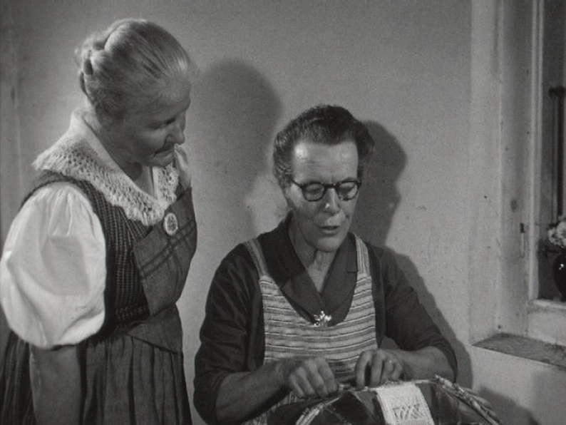 La dentellière de Gruyères en 1960. [RTS]