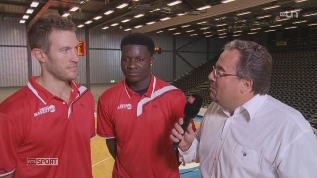 Basketball - Qualifications Euro 2015: l'interview de Clint Cappela et Oliver Vogt, Joueurs de l'équipe suisse
