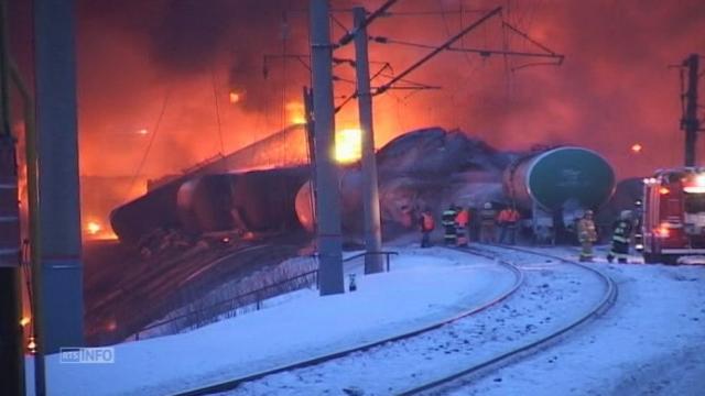 Gigantesque incendie sur le rail russe