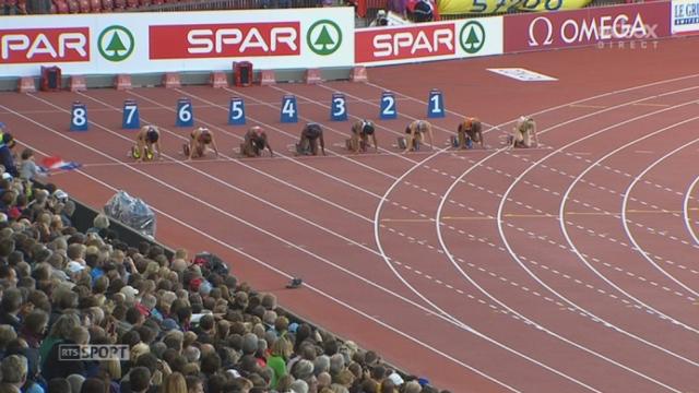 100 m dames. 1re demi-finale: Myriam Soumaré (FRA) s'impose