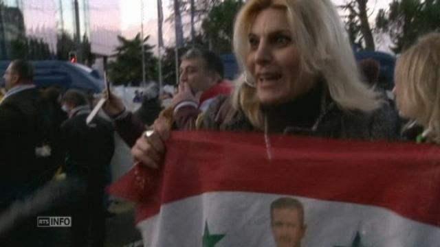 Manifestation de Syriens pro-Assad à Montreux