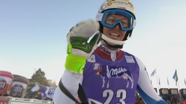 Slalom dames, 2ème manche: Michelle Gisin (SUI) prend la tête